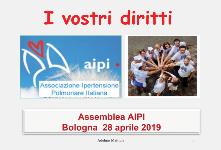 I vostri diritti - Assemblea AIPI Bologna 28 aprile 2019